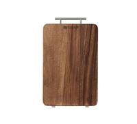 Baoblaze Planche à Découper Cuisine Planche Planche à Trancher Billot Plateau Bois à Veinage Élégant Double Face Hygiène Séparée avec Support Vertical Adaptée, 40 28 2.6 Cm