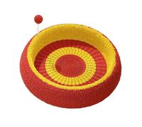 Baoblaze Planche à Griffer pour Chat Grattoir Sisal Lit Carton Jouet Boule Intégré Support Confortable Facile à Nettoyer Adapté pour Les Chats D'Intérieur Repo, Rond