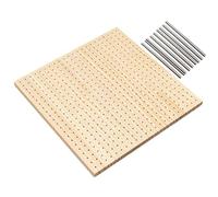 Baoblaze Planche à Picots en Bois pour Le Blocage au Crochet, Polyvalente avec 9 Picots en Acier pour Le Tricot DIY Maman, épingles de 30x30cm
