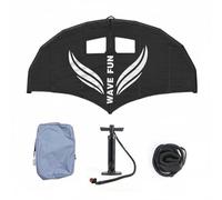 Baoblaze Planche de Surf Gonflable Aile de Foil Planche Hydrofoil Kit de Wing Foil Glisse sans Moteur et Prise au Vent Optimisée Adaptée aux Sports Nautiques, 5m2, Logo Noir