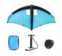 Baoblaze Planche de Surf Gonflable Aile de Foil Planche Hydrofoil Kit de Wing Foil Glisse sans Moteur et Prise au Vent Optimisée Adaptée aux Sports Nautiques, 5m2, Fenêtre Bleu+Noir