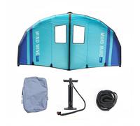 Baoblaze Planche de Surf Gonflable Aile de Foil Planche Hydrofoil Kit de Wing Foil Glisse sans Moteur et Prise au Vent Optimisée Adaptée aux Sports Nautiques, 5m2, Logo Bleu+Noir