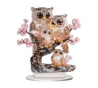 Baoblaze Plaque de Bureau Hibou Acrylique Animaux Ornement Centre Table Socle Plat Créatif Léger Imperméable Décor Adapté pour Salon Bureau Étagère Décoration, Style B