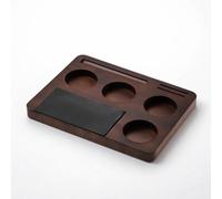 Baoblaze Plateau à Café Organisateur Plateau Comptoir Plateau Bois Tapis Silicone Format Compact Protection Surface Gestion Outils Espresso Convient pour Cuisine Bureau Cadeau