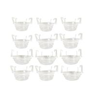 Baoblaze Plateau de Pot de Fleurs Suspendu 12 Pièces avec Crochet Plateau de Pot de Fleurs Rond Plateau de Plantes