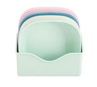 Baoblaze Plateau Os Jetable Carré Récipient de Déchets Support en Plastique Paille de Blé Convient pour Repas en Famille Cuisine Salle à Manger 20cm