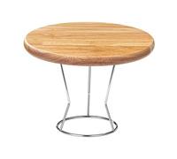 Baoblaze Plateau Pizza Pan Présentoir Rond Bois Socle Support Plateau Riser Table Dessert Cupcake Convient pour Buffet Maison Mariage Café Restaurant, 12 Pouces