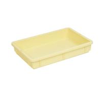 Baoblaze Plateau Rectangulaire En Plastique HDPE Faible Hauteur Plateau Fermentation Pratique Récipient Fermentation En Plastique pr Blangers, Jaune