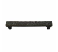 Baoblaze Poignée de Meuble Poignée de Porte Poignée de Tiroir Bouton de Placard en Laiton Finition Vieillie Surface Martelée Solide pour Mise à Niveau Du Décor, Array, Café, 128 Mm