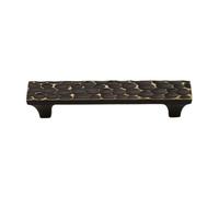 Baoblaze Poignée de Meuble Poignée de Porte Poignée de Tiroir Bouton de Placard en Laiton Finition Vieillie Surface Martelée Solide pour Mise à Niveau Du Décor, Array, Café, 96 Mm