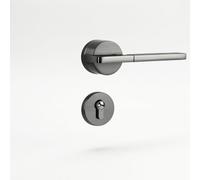 Baoblaze Poignée de Porte Verrou Chambre Serrure Levier Intérieur Set Verrouillage Intime Rosace Discrète Poignée Droite Prise Ergonomique Alliage Aluminium et, Array, Gris