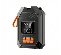 Baoblaze Pompe à Air Électrique Portable Gonfleur Compresseur Mini Compagnon Numérique avec Affichage de Pression Tuyau Flexible, Array, Noir, 104 Filaire Noir avec Sac De Rangement