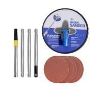 Baoblaze Ponceuse à Plâtre Outil de Ponçage avec Extension Aluminium et Tête Radiale 360 Degré Fonction Peinture Adaptée à L'Amélioration Maison Rénovation Mur, Bleu