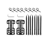 Baoblaze Porte-Bouteille d'eau de Cage de Chargement de Vélo avec Sangles de Fixation Cage de Fourche Avant de Vélo Porte-Bagages Avant de Vélo pour VTT, 2 Ensembles
