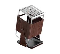 Baoblaze Porte-ustensiles Bloc à Couteaux Rotatif Support de Couteaux Universel Plateau Égouttoir Acier Inoxydable pour Rangement Compact et Nettoyage Facile A, Brun