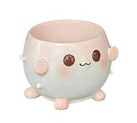 Baoblaze Pot en Résine en Forme Poisson-Globe Fantaisie Conneur-Pot Poisson-Globe Décoratifs Brillant Jardinière pr, Jardinage D'intérieur, Rose