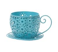 Baoblaze Pot Fleurs en Forme Tasse à thé, Pot Fleurs en métal, en Forme Tasse à café pour Bureau, hôtel ou bibliothèque