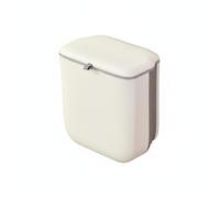Baoblaze Poubelle Murale Pliable Corbeille Suspendue Bac à Ordures Boîte à Déchets Couvercle Relevable Structure PP Pliage Gain de Place, Jaune