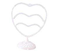 Baoblaze Présentoir à Boucles d'oreilles en Forme de cœur, Joli, Compact et Stable, pour Rangement et présentation de Boucles d'oreilles, idéal pour, Blanc