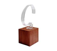 Baoblaze Présentoir de Montres, Support de Montre-Bracelet, Portable, Utilitaire, léger, Polyvalent, Rangement, présentoir en Forme de C pour Commode, Magasin, Marron Clair