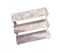 Baoblaze Présentoir Étagère Acrylique Support Ondulé pour Exposer Figurines et Objets Déco Adapté à la Salle d'Étude Chambre Décoration d'Intérieur, Rose, Trois Niveaux