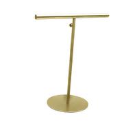 Baoblaze Présentoir pour Sac à Main, avec Base Stable, Support de Vente Porte-écharpe et Organisateur de Vitrine en Acier Inoxydable avec Hauteur Ajustable, Approprié pour Écharpes et Colliers, Or