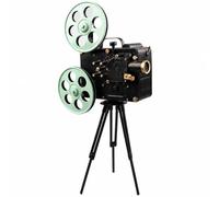 Baoblaze Projecteur Cinéma Vintage en Métal Décoratif Modèle Projecteur Trépied Compact Décor Vitrine Style Rétro pr Photographes, Vitrines, Grand