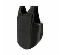 Baoblaze Protecteur de Poitrine de Karaté Gilet Torse Coque Rembourrée Plastron Respirant Construction Aérée Absorption des Chocs Maintien Centrée Réglage , Noir , XL