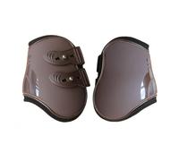 Baoblaze Protège-Boulet Cheval Renforcé Coque PU Rigide Rembourrage Néoprène Confortable Protection Impact Frottement pour Dressage Travail Quotidien Débutant Confirmé, Marron, Moyen