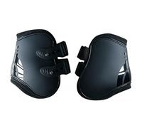 Baoblaze Protège-Boulet Cheval Renforcé Coque PU Rigide Rembourrage Néoprène Confortable Protection Impact Frottement pour Dressage Travail Quotidien Débutant Confirmé, Noir, Très Grand