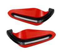 Baoblaze Protège-Mains Feu Clignotant LED Garde Main Pare-Pierre Protection Mains Guidon Universel pour Conduite Tout Terrain Randonnée, Rouge