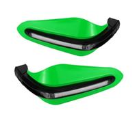 Baoblaze Protège-Mains Feu Clignotant LED Garde Main Pare-Pierre Protection Mains Guidon Universel pour Conduite Tout Terrain Randonnée, Vert