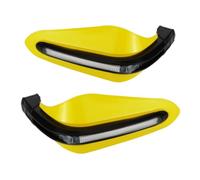 Baoblaze Protège-Mains Feu Clignotant LED Garde Main Pare-Pierre Protection Mains Guidon Universel pour Conduite Tout Terrain Randonnée, Jaune