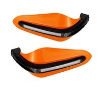 Baoblaze Protège-Mains Feu Clignotant LED Garde Main Pare-Pierre Protection Mains Guidon Universel pour Conduite Tout Terrain Randonnée, Orange