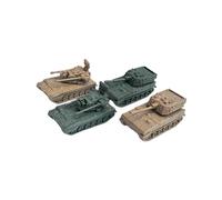 Baoblaze Puzzle de Char D'assaut 4D à L'échelle 1/144, 4 Pièces, pour Collection de Scènes de Table pour Enfants