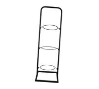 Baoblaze Rack de rangement de balle de basket-ball, rangement à balle verticale, étagère de garage en métal extérieur intérieur pour basket-ball, volleyball, Noir 3 Niveaux