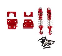 Baoblaze RC Car Shock Absorbers Accessoire Métal Essieu Arrière Ressort Aluminium Fixation Élément Amélioré pour Bricoleurs Collectionneurs et Adeptes RC, Rouge