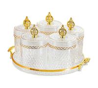 Baoblaze Récipient de Rangement Alimentaire Bocal de Conservation Hermétique En Pp Résistant avec Couvercle Divisé Adapté pour Café Épices Sel Utilisé dans La, Clair