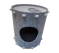 Baoblaze Refuge pour Chat en Feutre, Abri en Forme de Baril