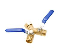 Baoblaze Répartiteur de Tuyau d'arrosage à 2 Voies, Robinet d'extérieur à Valve en Y avec Long Manche