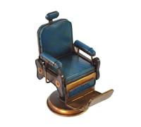 Baoblaze Réplique Barbier Vintage Chaise Miniature Modèle Salon Coiffeur Maquette Décor Rétro en Fer Finition Matelassée Convient pour Vitrines Collections Décoration Bureau Maison