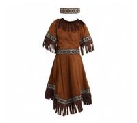 Baoblaze Robe Spectacle Franges Rustique | Tissu Aspect Velrs Côtelé, Costume Bandeau Assorti, Rétro, Tenue, pr Fête Costumée, Théâtre, Filles