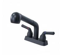 Baoblaze Robinet de Cuisine Robinet Évier Mitigeur Utilitaire Mélangeur Pulvérisateur Double Jet avec Flexible Rétractable et Bec Pivotant 360 Degrés Corps en, Noir Mat