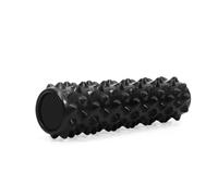 Baoblaze Roller Rouleau Mousse de Massage Cylindre Pilates Auto-massage Pression Ciblée Surface Texturée Noyau Creux EVA Robuste Maintient Sa Forme Améliore, Noir De Jais, 45cm