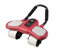 Baoblaze Roue Abdominale avec Appui Coudes Rouleau de Gainage Roue de Musculation Appareil Abdos Mouvement Fluide Guidé Retour Automatique Appui Coudes, Rouge, Rouge