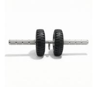 Baoblaze Roue Abdominale Fitness Rouleau Roue Entraîneur Accessoire Conception Compacte Stable avec Roulement Souple Hub Métallique Poignée Antiglisse Adaptée, 200mm, Double Roue + Crochet