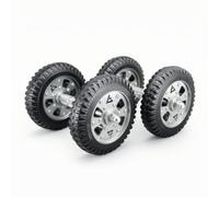 Baoblaze Roue Abdominale Fitness Rouleau Roue Entraîneur Accessoire Conception Compacte Stable avec Roulement Souple Hub Métallique Poignée Antiglisse Adaptée, 200mm, Quatre Roues