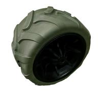 Baoblaze Roue de Chariot Pleine de Wagon Pivotante de Remplacement en Polyuréthane Solide Supportant Une Élevée Adaptée pour Bricolage et Transport, Bleu Gris