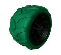 Baoblaze Roulette pivotante Robuste en PU pour Chariot de Plage Pliable, Noir Vert