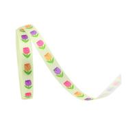 Baoblaze Ruban de Pâques Gros-Grain Ruban Décoratif Couture pour Emballage Cadeau Accessoires de Fleurs Polyester Motifs Imprimés Doux Adapté pour Fête Printem, C